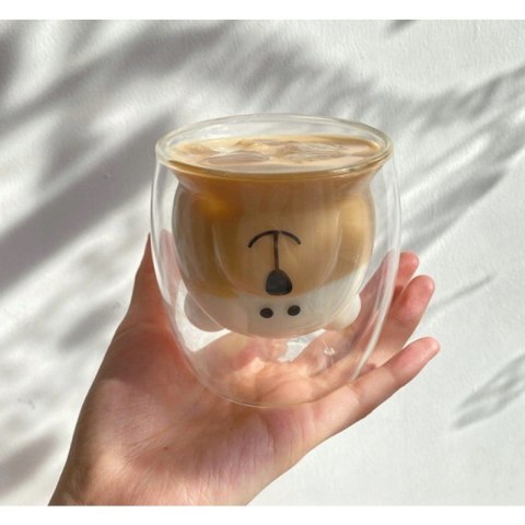 Szklanki termiczne 200ml do kawy herbaty MIŚ 2szt. | SZK24ZESTAW2