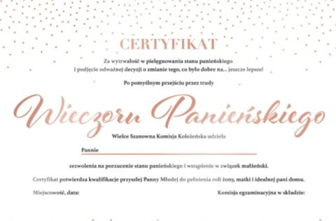 Certyfikat Bride to Be rosegold | 128855