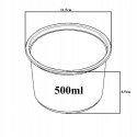 Pojemnik 500ml na zupę/sałatkę z wieczkiem 50szt.