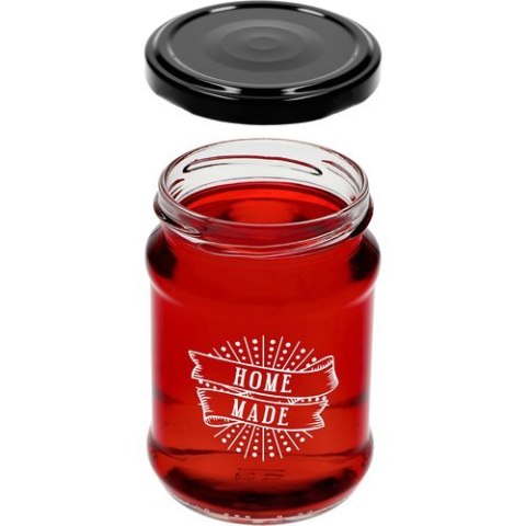 Słoik 250 ml z nadrukiem „Home made" i zakrętką fi66/4 - 3szt.