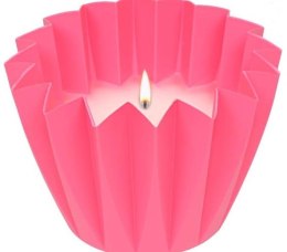 Świeca lampion ogrodowy aromat różowa