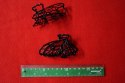 Klamra czarna motyl metal 12szt. | 1651