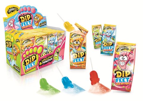 Lizak z kwaśną oranżadką w proszku Dip FEET 9g x 48 szt.