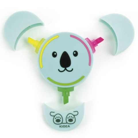 Zakreślacze z figurką 3w1 Kidea | ZF3W1KA