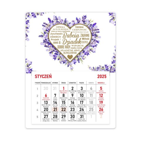 Kalendarz 2025 Babcia i Dziadek