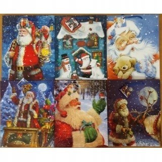 Torba świąteczna Mikołaj 26x33cm 12szt. | PL-6