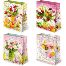 Torebki ozdobne 10szt. T-4L set W2 Wielkanoc Kwiaty 16 x 24 x 7,5 cm