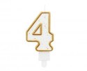 Świeczka B&C cyferka "4", złoty kontur PF-SCZK4