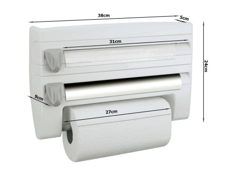 Podajnik do folii i papieru organizer kuchenny 4w1