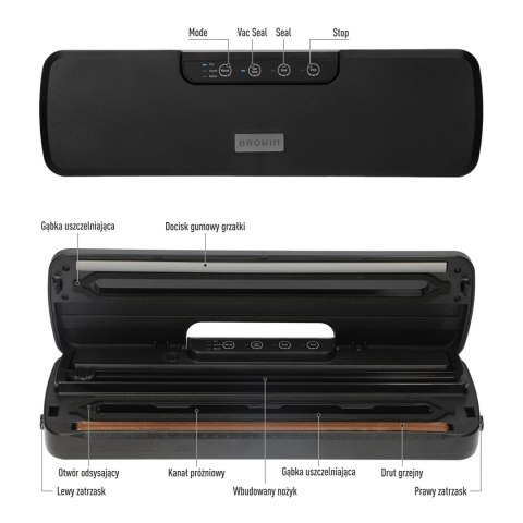 Zgrzewarka próżniowa - wielofunkcyjna czarna | 320623