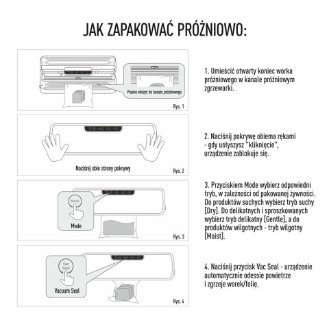Zgrzewarka próżniowa - wielofunkcyjna czarna | 320623