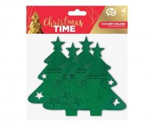 Etui na sztućce "Choinka" 16,5 x 20,5 cm 4szt. NW-ETCH