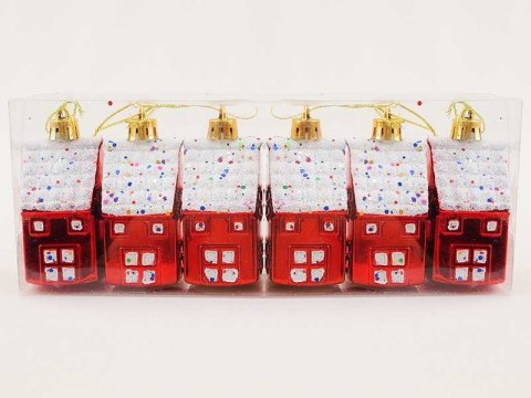 Bombki zawieszka 6szt. DOMEK TG44017-1