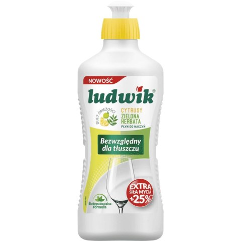 Płyn do mycia naczyń Cytrusy i Zielona Herbata 450ml Ludwik