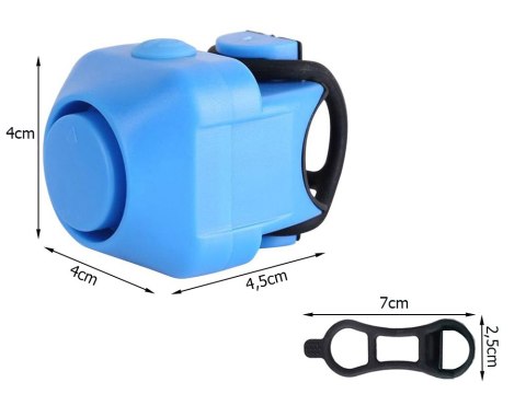 Dzwonek rowerowy klakson elektroniczny głośny 130 db syrena na rower alarm 14398_N