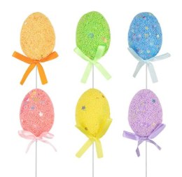 Dekoracja wielkanocna Pisanki na piku mix kolorów 6szt. 149003