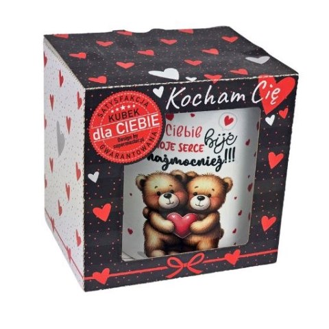 Kubek ceramiczny DLA CIEBIE MOJE SERCE BIJE NAJMOCNIEJ 3309-WAL1