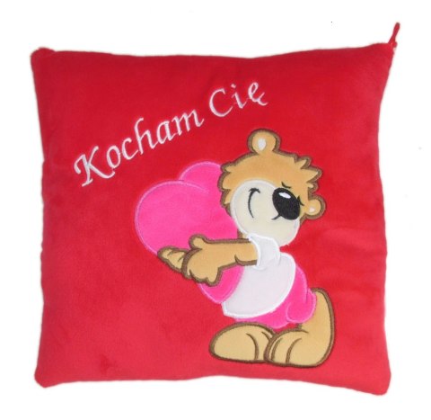 Poduszka pluszowa 25 x 25cm KOCHAM CIĘ P3331