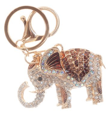 Brelok do kluczy z cyrkoniami słoń