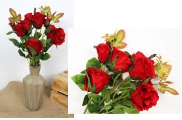 Bukiet RÓŻA wys. 40 cm 7 kwiatów (4-5 cm) i 3 pąki CZERWONA WD-115C