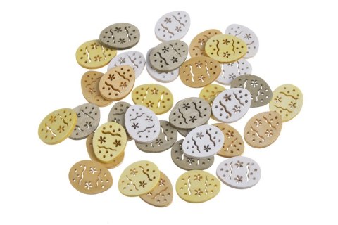 Drewniana wykrawanka - jajko 36szt. 1,5 x 2cm. 253CAN12366B_A06