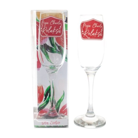 Kieliszek do szampana "Moja chwila relaksu ". 200 ml