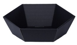 Kosz prezentowy kartonowy 10szt. 36 x 11 x 7cm 6-kątny CZARNY GM-KC-5