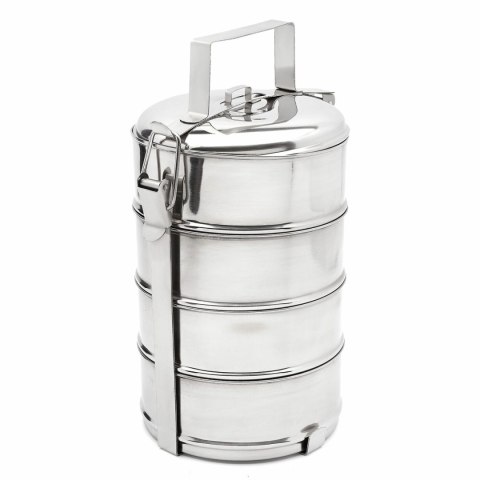 Menażka turystyczna ze stali nierdzewnej 16 cm 4 elementy