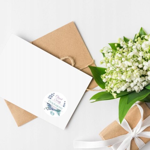 Naklejki 12szt. CHRZEST ŚW cukiernia podziękowanie