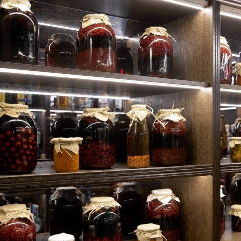 Naklejki 12szt domowa spiżarnia przetwory słoiki 55mm