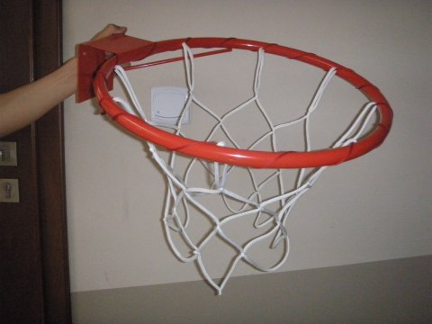 Obręcz z siatką do koszykówki śr zew 49cm