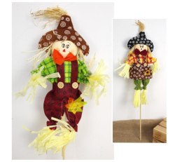 Ozdoba STRACH NA WRÓBLE materiałowy na piku 65 x 35 cm mix SN55483