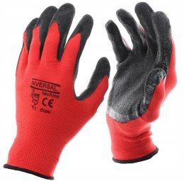 Rękawice 10par czerwone + lateks czarny rozm.11 AE-A3859