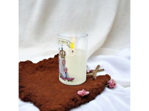 Świeczka led w obudowie z płomieniem - 12,5cm "Ave Maria" 41528