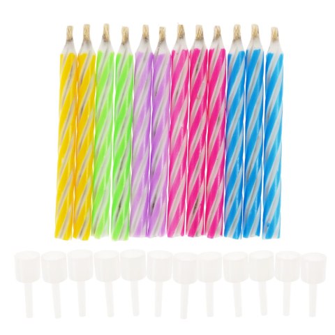 Świeczki urodzinowe - niegasnące psikuski 12 szt. DS2011