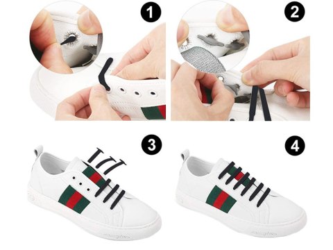 Sznurówki silikonowe do butów bez wiązania 16szt