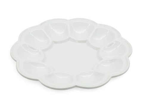Talerz 23cm do jajek talerzyk płaski na jajka porcelanowy podstawka półmisekTR-17-571