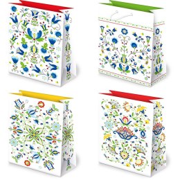Torebki ozdobne 10szt. T-2L set 55 Folklor Kaszubski 22,5 x 31,5 x 10,8 cm