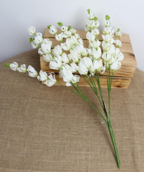 Bukiet 2szt ŁUBIN wys. 49 cm 4 łodygi (kwiat 20 x 5 cm) BIAŁY MZ-031A