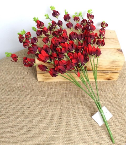 Bukiet 2szt ŁUBIN wys. 49 cm 4 łodygi (kwiat 20 x 5 cm) BORDOWY MZ-031B