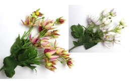 Bukiet sztuczny Buławnik 32 cm 5 łodyg biało-fioletowy KAL-334