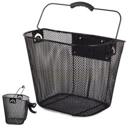 Duży kosz rowerowy metalowy koszyk do roweru click