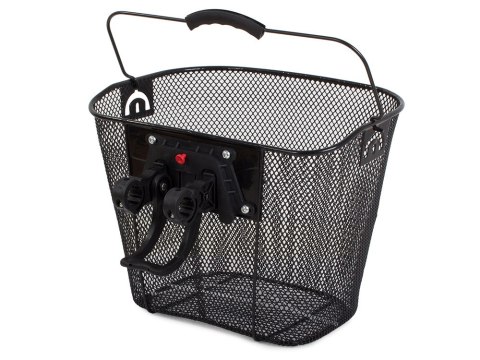 Duży kosz rowerowy metalowy koszyk do roweru click