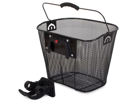 Duży kosz rowerowy metalowy koszyk do roweru click