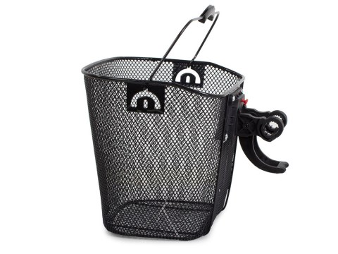 Duży kosz rowerowy metalowy koszyk do roweru click