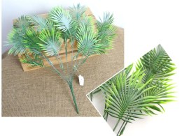 Gałązka 2szt liści PALMY wys. 36 cm 7 łodyg ZIELONY bielony MD-038A