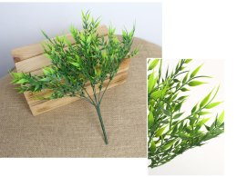 Gałązka 2szt liści wys. 34 cm 7 łodyg ZIELONA cieniowana MD-076