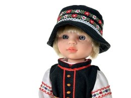 Lalka chłopiec 38cm w stroju ludowym z polskim głosem śpiewa i mówi po polsku twarda
