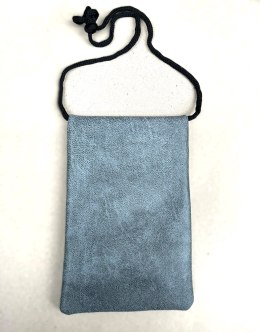 Paszportówka saszetka ze sznurkiem na szyję szara 20x13cm 7.2