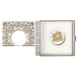 Pudełko na pieniądze kwadrat KOMUNIA - od BABCI - Ażur 3308A-KOM2B-B